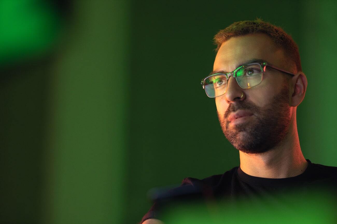 Man staring